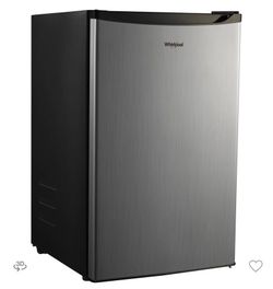Whirlpool Stainless/Black Dorm Size Refrigerator With Small Freezer
