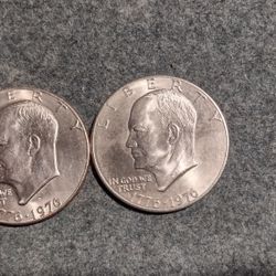 Eisenhower Dollars Bicentennial Variety One And Two
