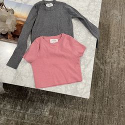 Two Zara girls tops