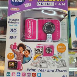 VTech KidiZoom Print Cam Color Pink [ Kids Toys, Kids Camera, Video, Mini Foto Printer