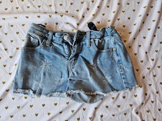 Art class light-wash distressed denim cutoff shorts size xl14 youth