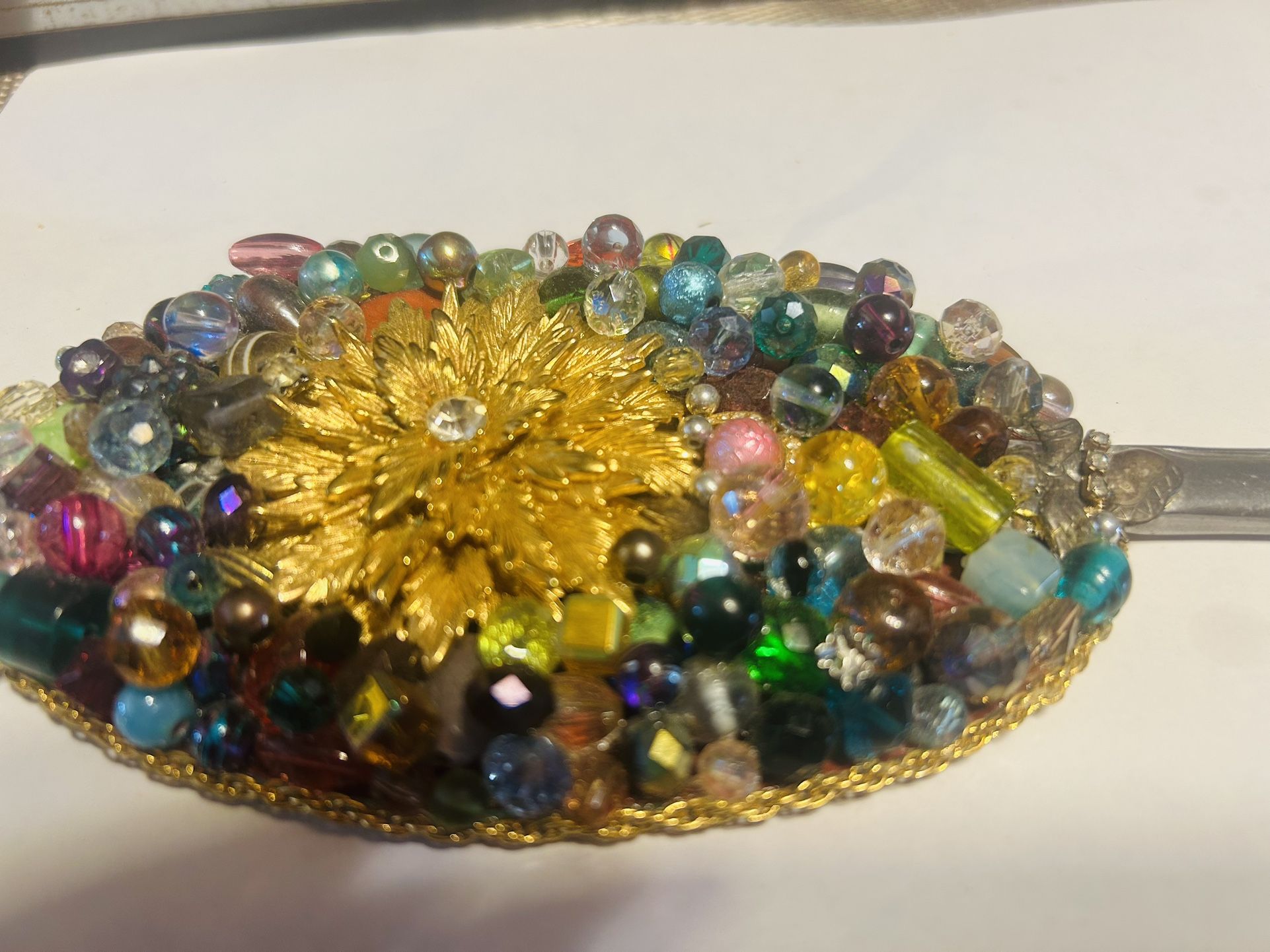 Vintage Hand Held Mirror Jewelry Decorative Mirror