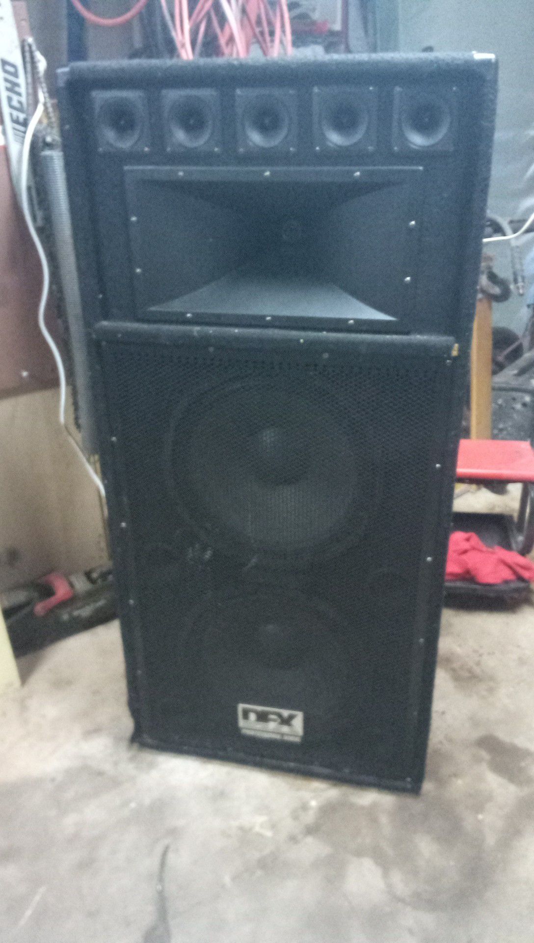 2 DFX Audio 2000 watt Speakers