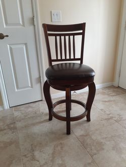 Leather bar stool