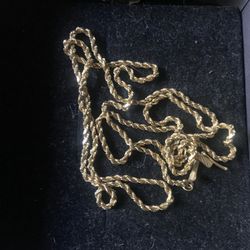 18k gold rope chain 