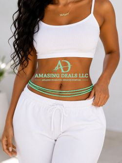 Mint Green Waist Beads – 37 Inches | FREE Shipping | Ships Within 24 Hours