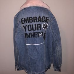 New girls denim jacket size 10/12