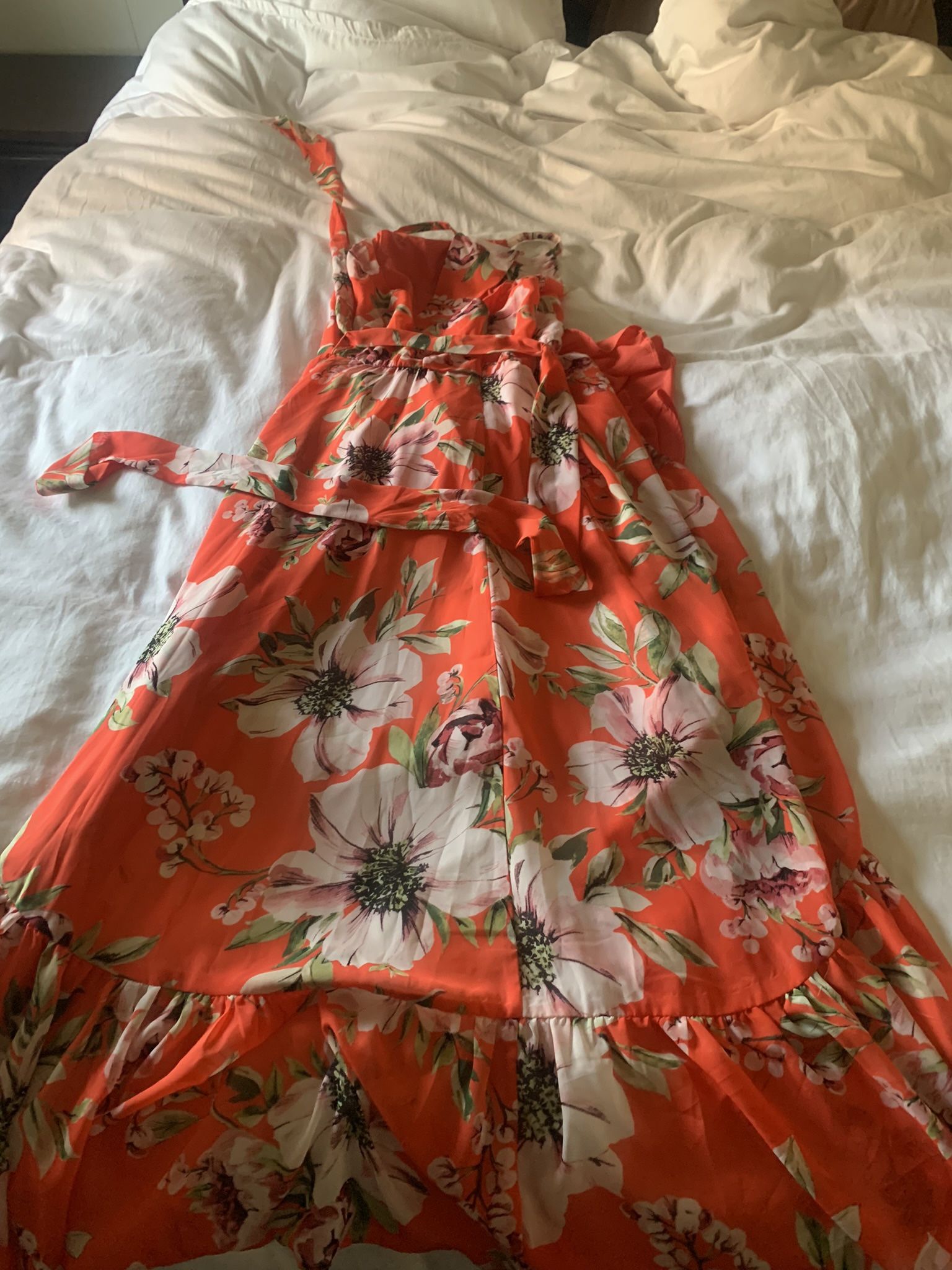 VINCE CAMUTO Women's Floral-Print Flutter-Sleeve Dress Make A Offer