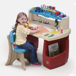 Step2 Table Chair Set Kids Art Activity Desk Easel Storage Crafting Station