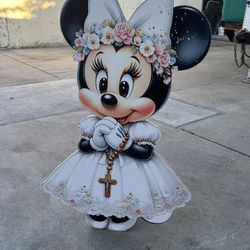 Minnie Mouse Or Any Character Wood Cut Out Standee