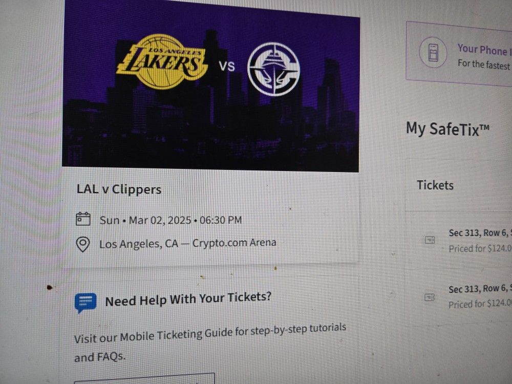Lakers Clippers Tickets 1st Row Style Seats