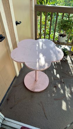 Pink Flower Metal Table