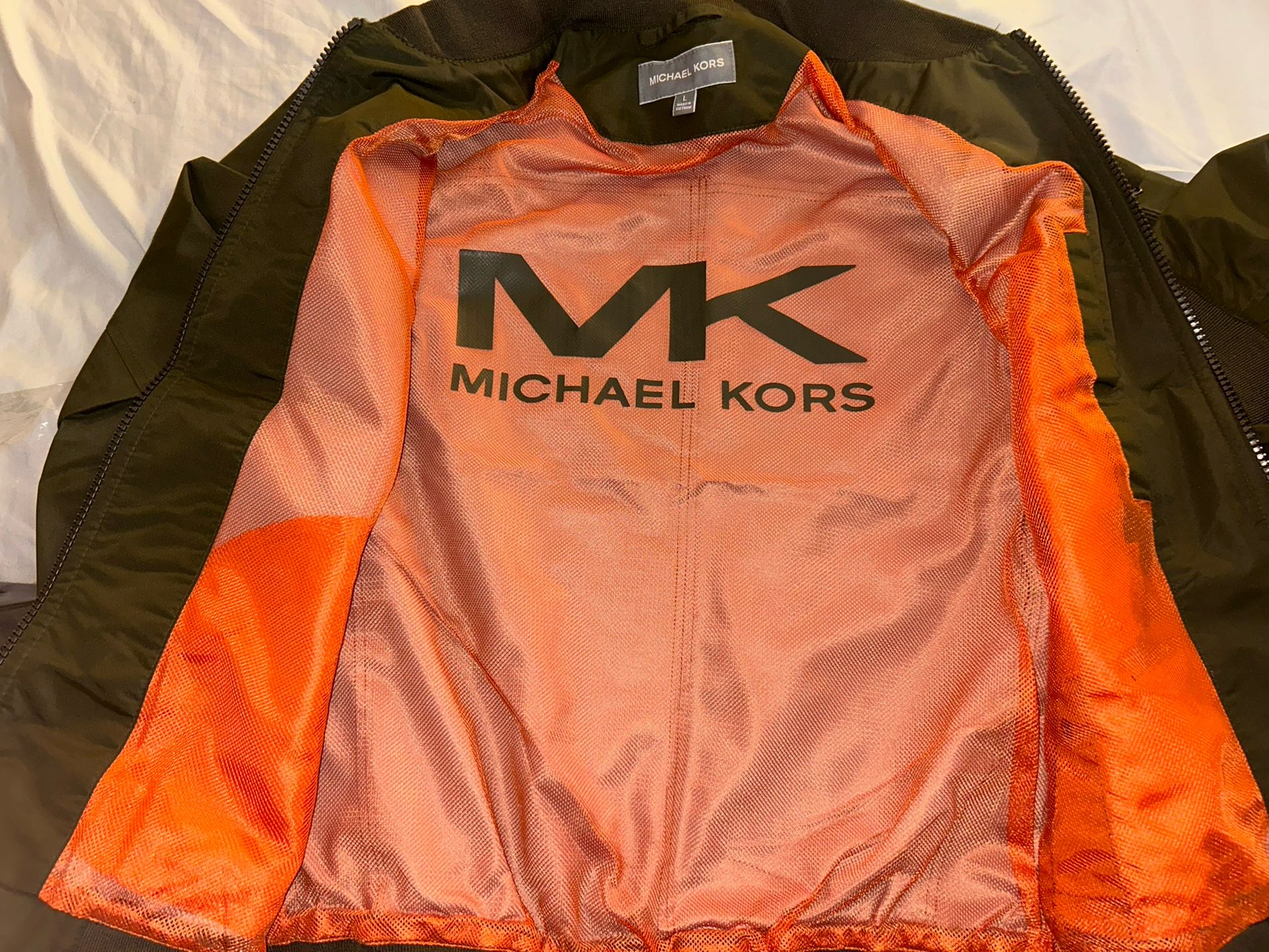 MICHAEL KORS BOMBER JACKET OLIVE COLOR