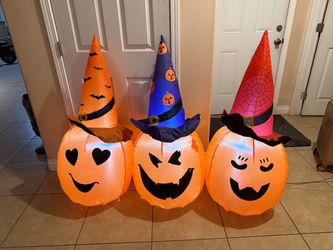Halloween Inflatable Pumpkin Decorations Set of 3