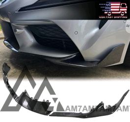 OE Style Vacuumed  Full Carbon Front Lip For 2020-2025 Toyota GR Supra A90