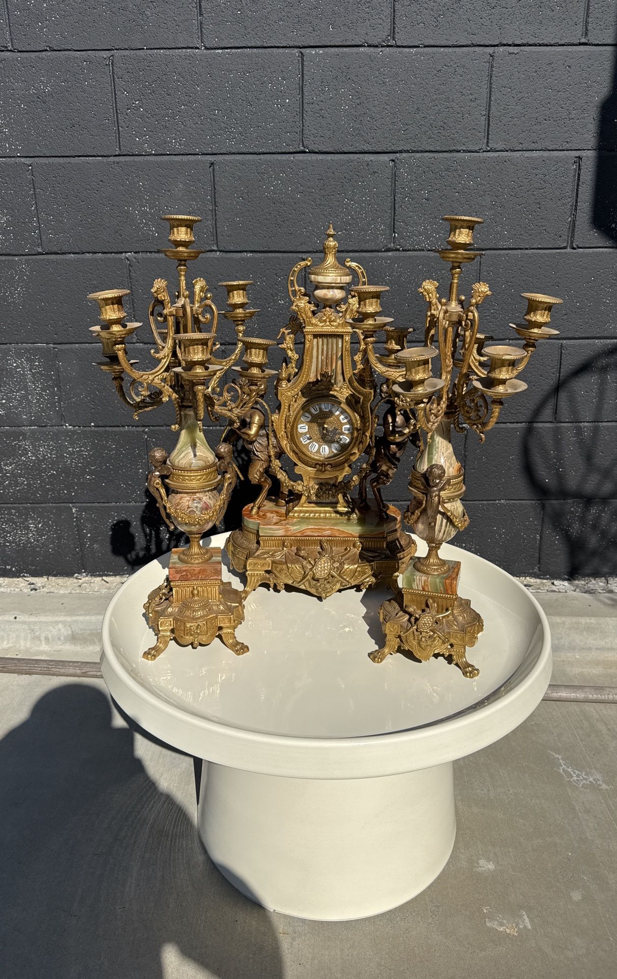 Brevetatto Italian Clock & Candle Holder