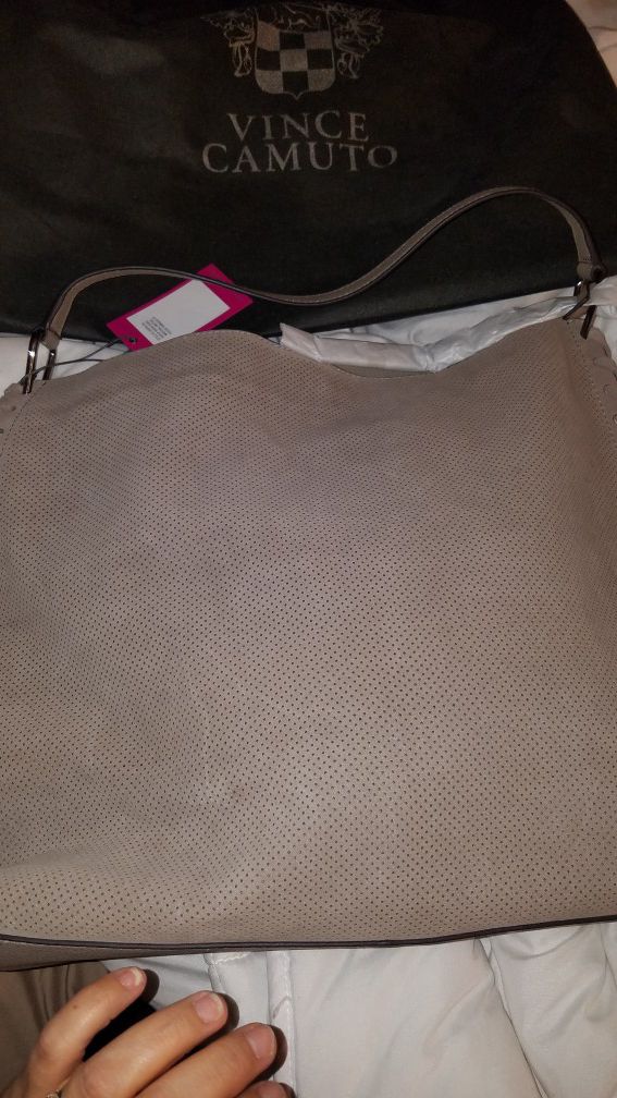 New beautiful leather/Suede Vince Camuto Hobo Hand Bag $180 OBO