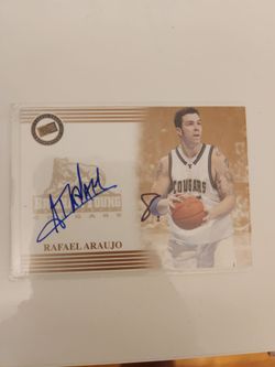 Rafael Araujo Press Pass Autographed Basketball Card