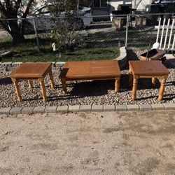 (3) Piece Living Room Coffee Table & End Table Set 