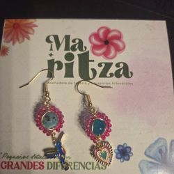  Aretes De Colibrí Y Corazon