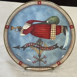 FRANKLIN MINT Royal Doulton Christmas Is In The Air Limited Edition Decor Plate 8”