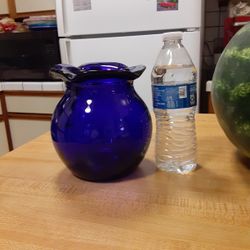 Cobalt Blue Vase Mid-century Modern