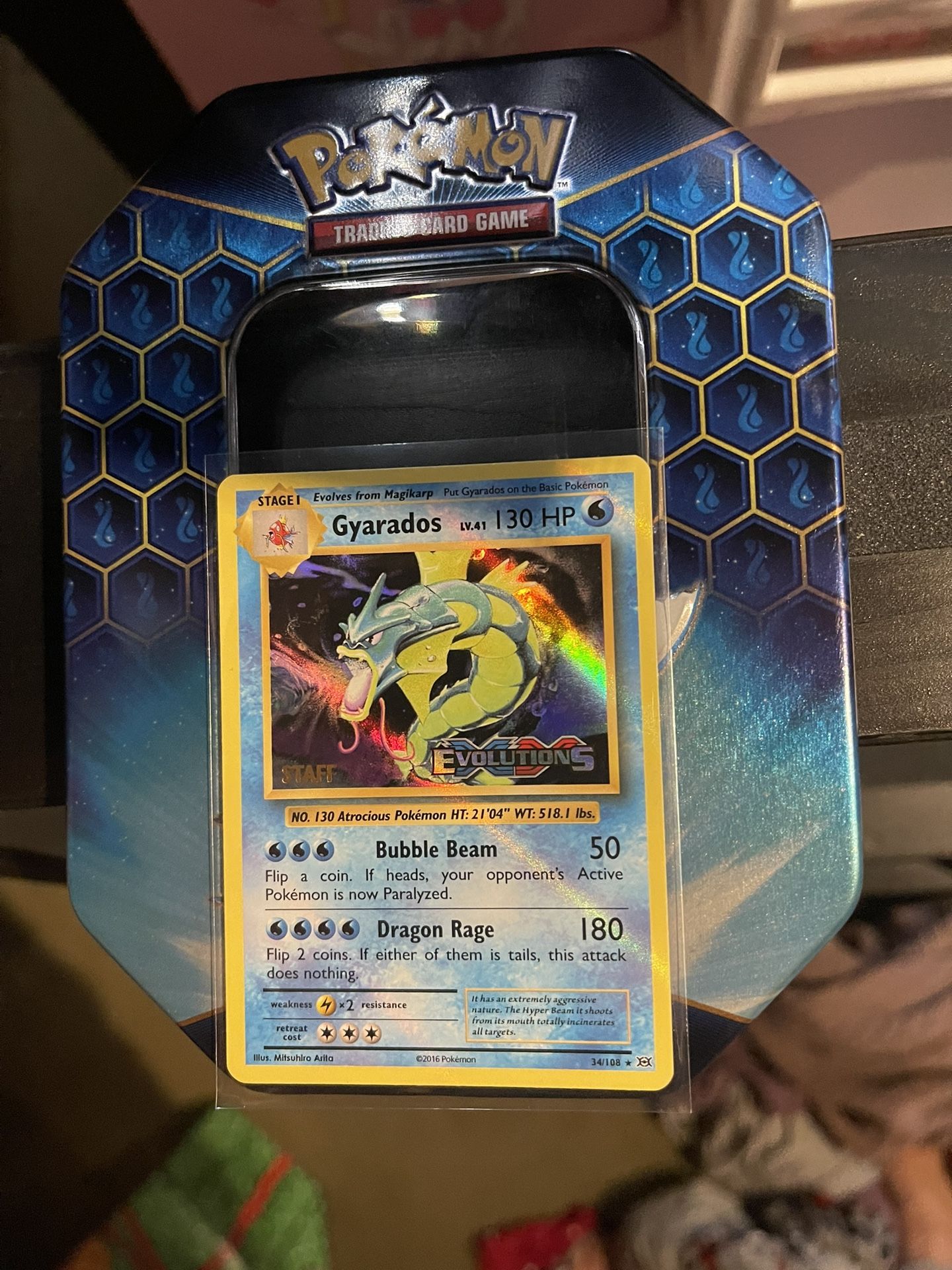 Pokemon Gyarados Prerelease Staff Evolutions 