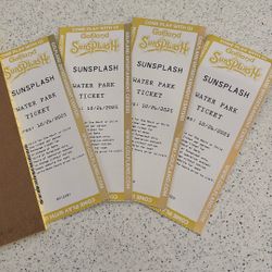Golfland / Sunsplash Waterpark Tickets 4 For $100