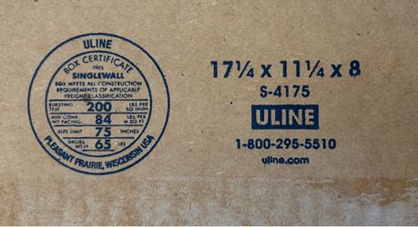 17 1⁄4 x 11 1⁄4 x 8" Corrugated Boxes 20