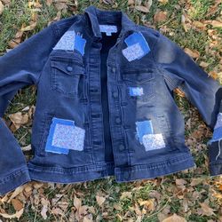 Custom Prince Black Jean Jacket Size L