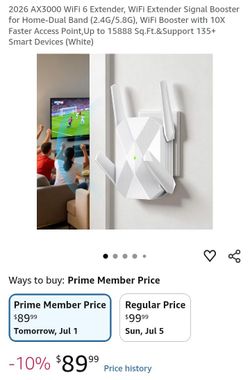 NEW WIFI 6 EXTENDER SIGNAL BOOSTER FOR HOME