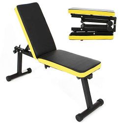 Home Gym Adjustable Bench Weight Bench Adjustable Folding Sit Up Incline Exercise Dumbbell Bench Height Adjustable, Multi-Functional Strength Training