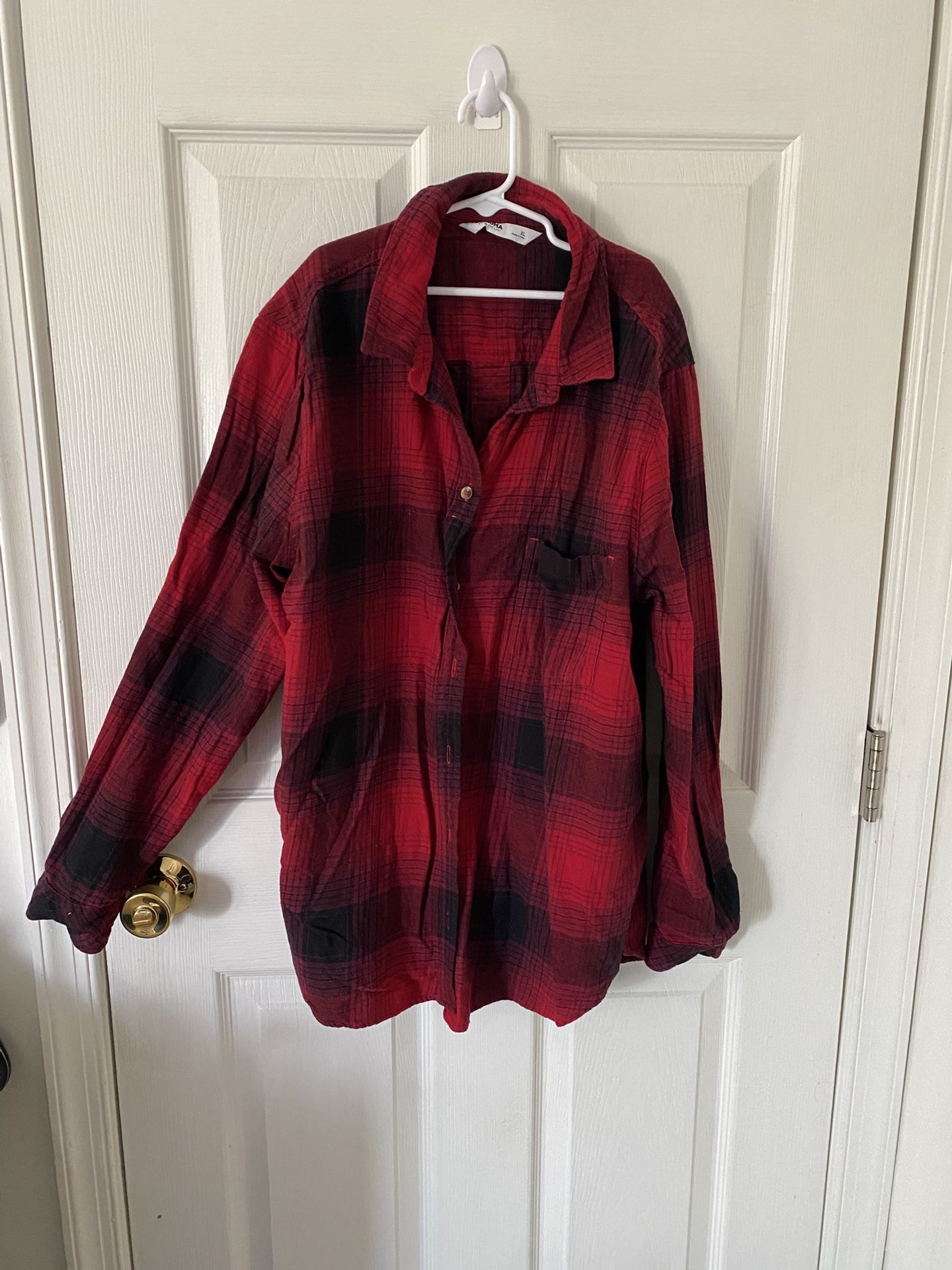 Red and Black Plaid Shirt