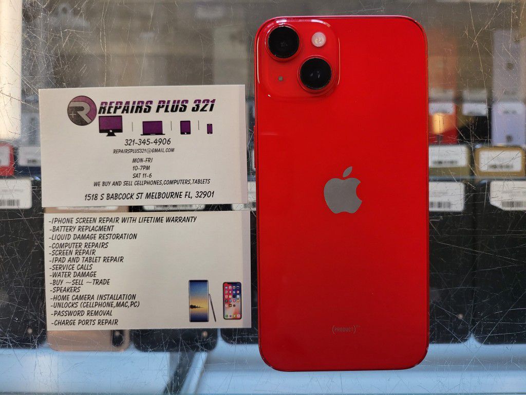 Unlocked Red iPhone 14 128gb (We Offer 90 Day Same As Cash Financing)

