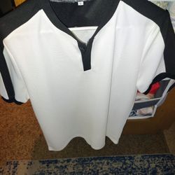 New White An Black Shirt