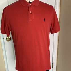 Polo Ralph Lauren Men Sz Med Red Shirt Pony Mesh