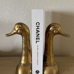 Vintage Brass Duck bookends