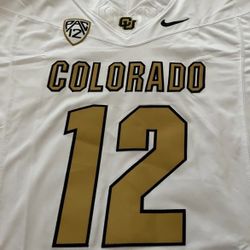 🔥🔥Travis Hunter Colorado Buffaloes White #12 Jersey (Stitched)🔥🔥