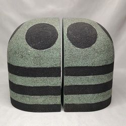 Vintage Light Weight Ceramic Art Deco Bookends 