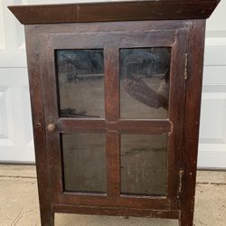 Cost Plus Two Shelf Wooden Glass Door Cabinet $40