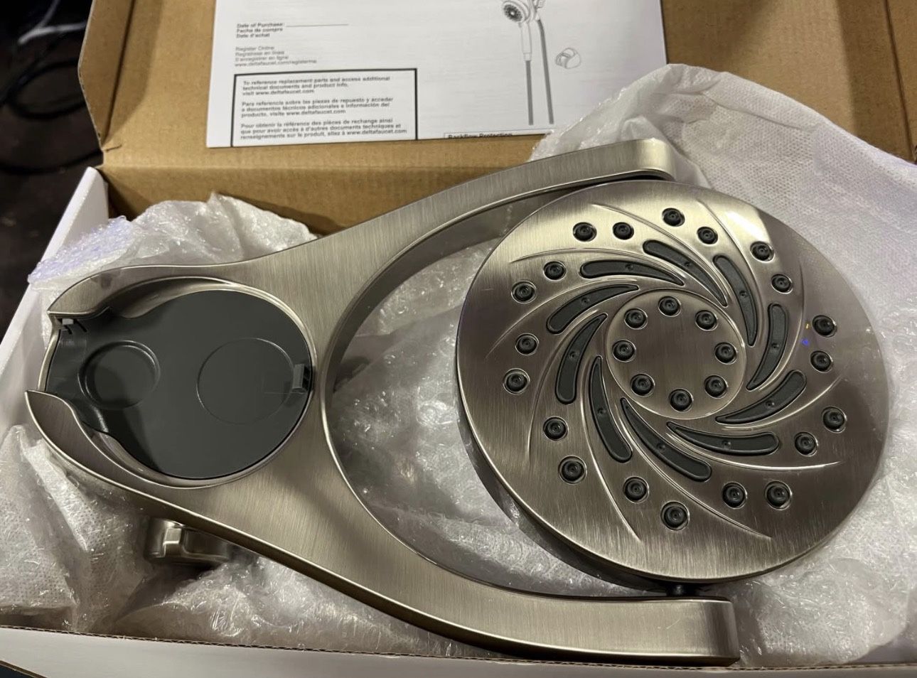 HydroRain with ProClean 5 - Spray SpotShield Brushed Nickel 6-in Round Rain High Pressure