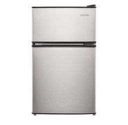 Vissani Stainless Steel Mini Fridge with Freezer