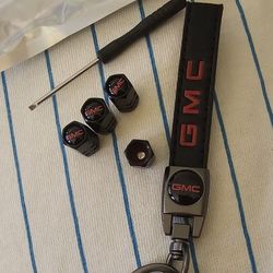 GMC KEYCHAIN AND TIRE CAPS
