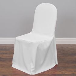 Polyester Banquet Chair Cover White