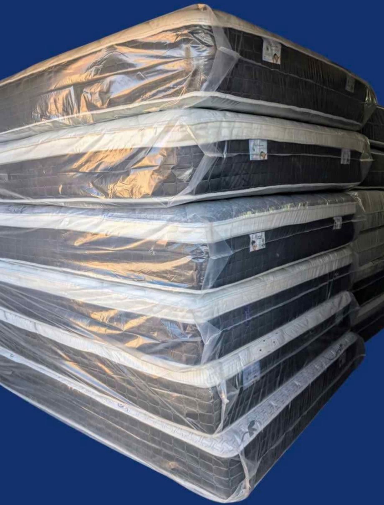 Queen pillow top or memory foam mattress with box spring