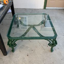 Green Glass Coffee Table 