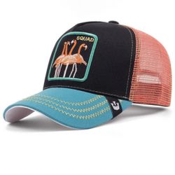 Goorin Bros Animal Farm Trucker Hat Pink Flamingo Squad Patch 