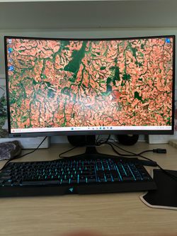 For your Samsung Odyssey G5 C27RG50 (27”, 1080p, 240 Hz curved gaming monitor) in good working condition with the stand and power adapter: