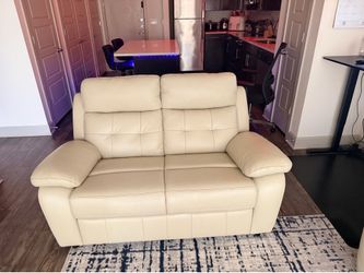 Leather Recliner & Love Seat