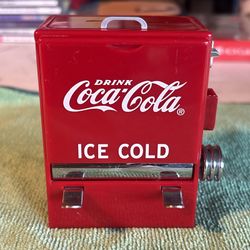 Vintage 1995 Coca Cola Toothpick Dispenser Red Cooler Coke Collectible Holder
